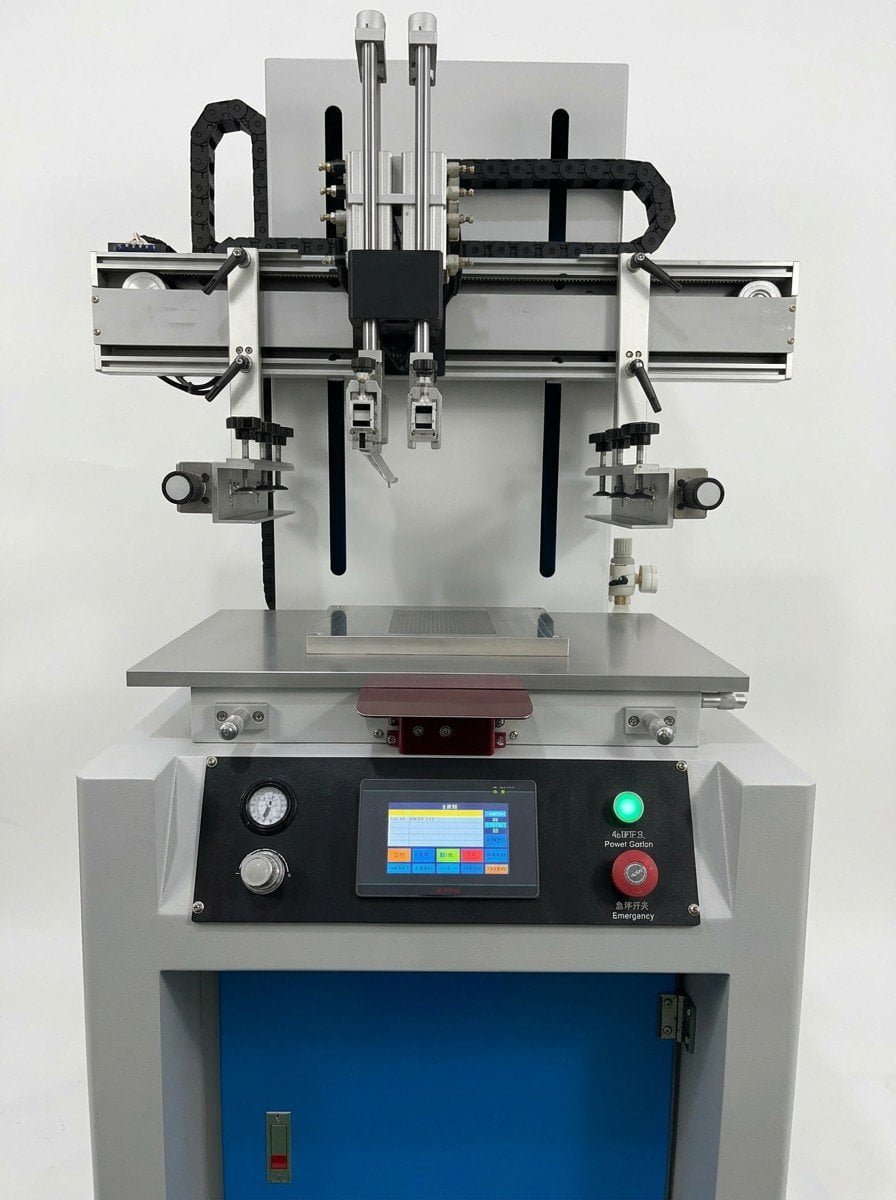 Precision screen printing production line
