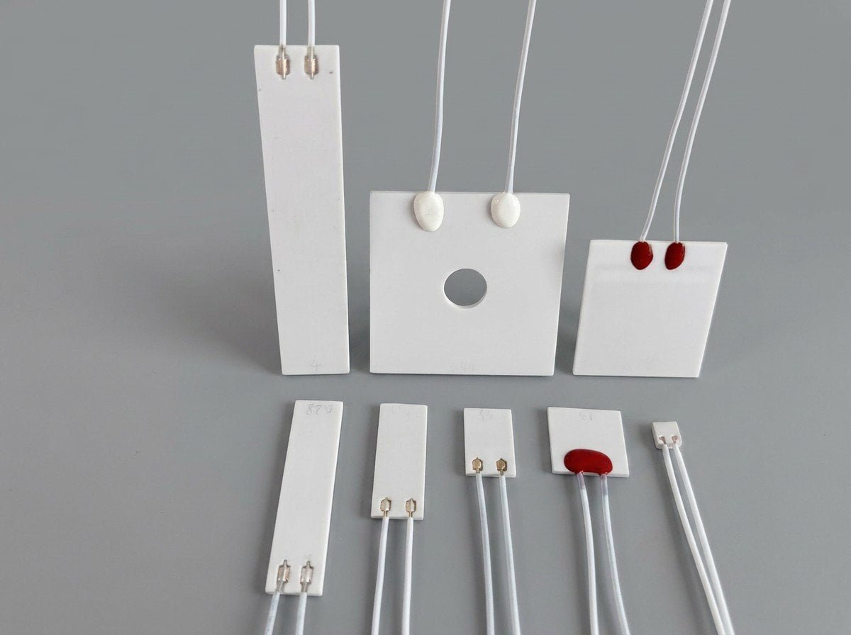 Ceramic heating wire and sensor leads